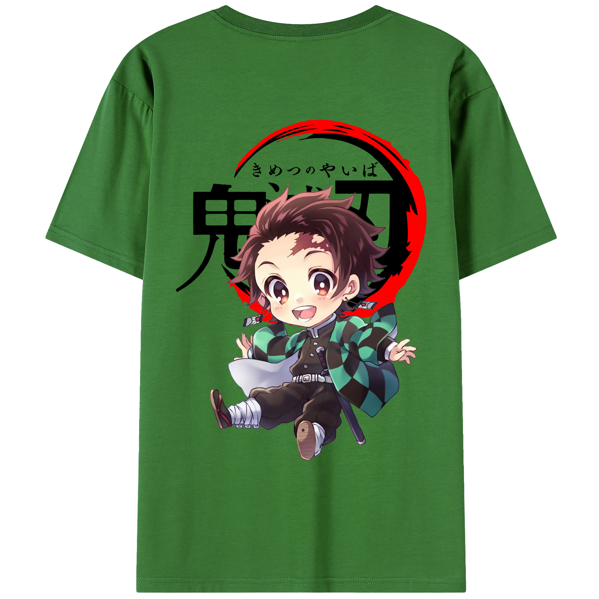 （画像用） 鬼滅の刃 竈門 炭治郎／かまど たんじろう Kamado Tanjirou レディース半袖Tシャツ(バックプリント)